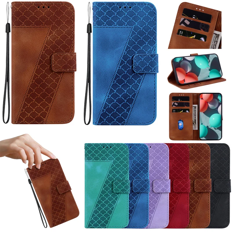 Leather Flip Wallet Case - Stand Feature & Enhanced Protection