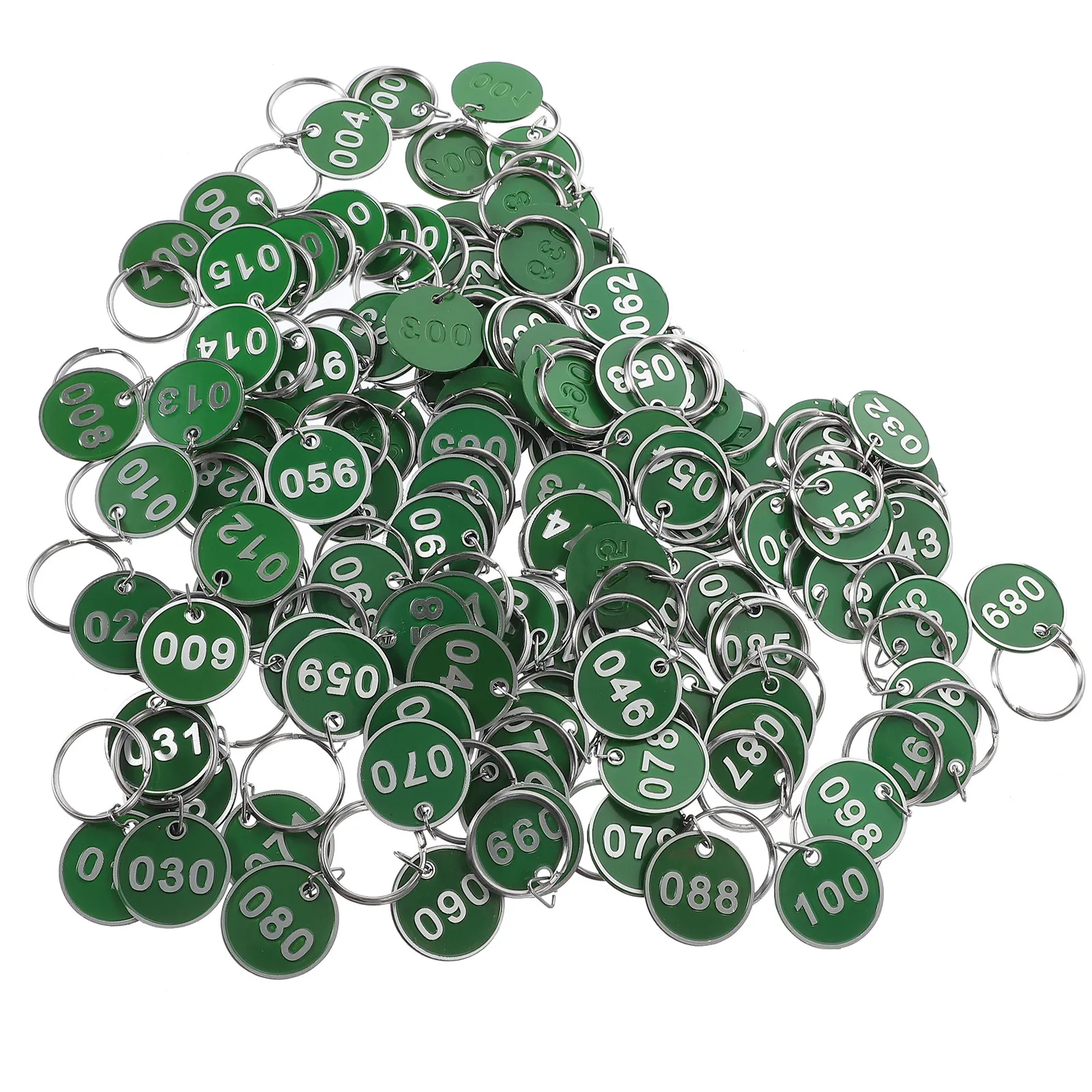 100Pcs 다목적 번호가 매겨진 ID 태그 1-100 케이터링 호텔 에이전트를 위한 금속 열쇠 고리 태그 스파 수하물 조직