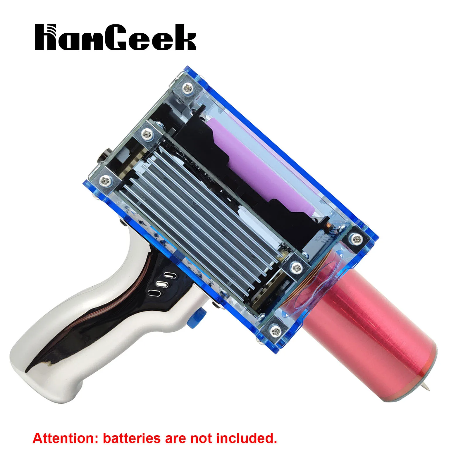 HamGeek Portable Handheld Tesla Coil 3.0 PRO Version 0-500uS 7-level Adjustable Power Pulse Width (without Battery)