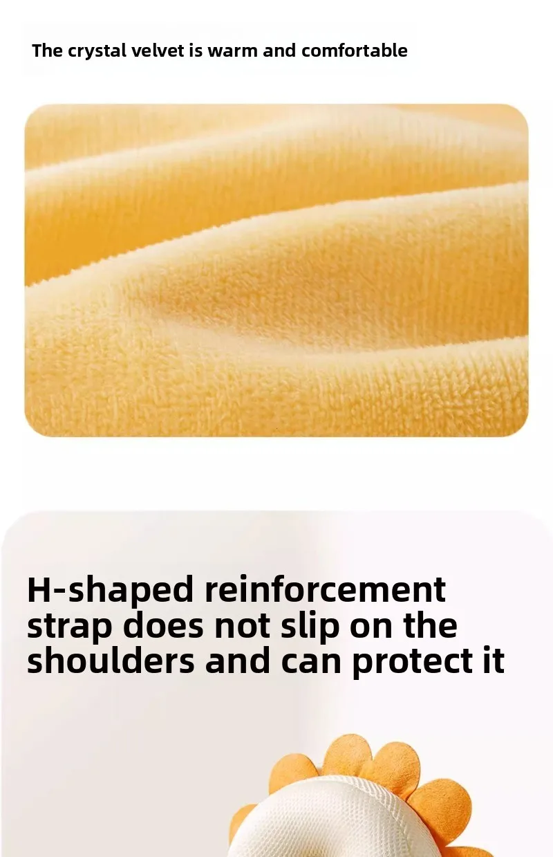 Head Protection Baby Head Protector Backpack PP Cotton Filling Toddler Crawling Walking Safety Cushion Newborn Boy Girl Room