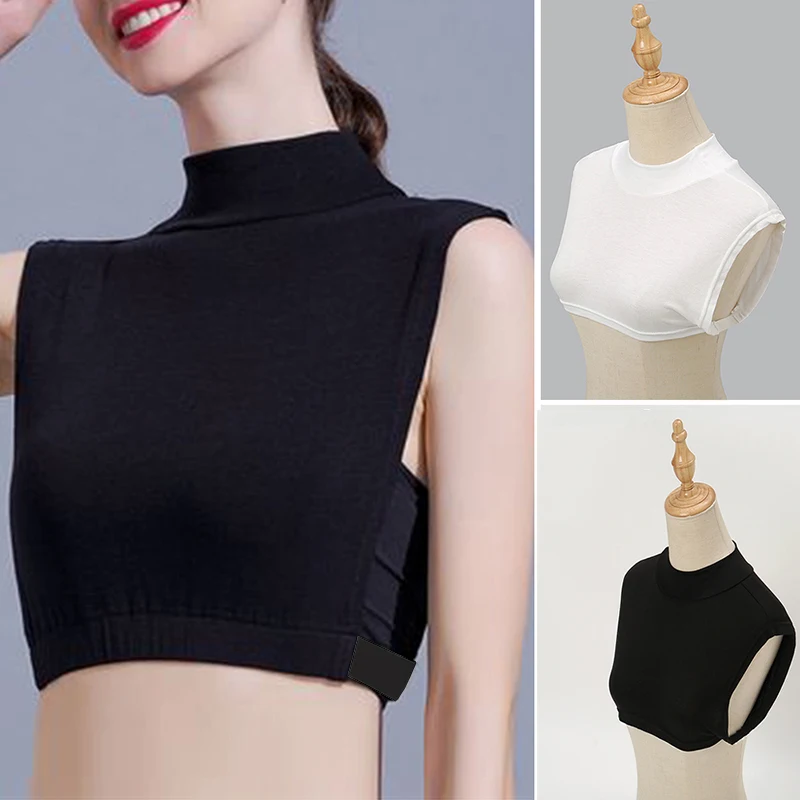 Elasticity Modal False Collars Turtleneck High Inner Neck Cover For Women Solid Square Detachable Neck Collar New Design fake collar detachable collar shawl