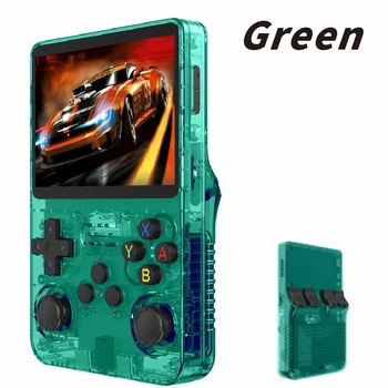 Consola de videojuegos portátil Retro R36S de 128GB, reproductor de pantalla IPS de 3,5 pulgadas, reproductor de vídeo portátil de bolsillo para niños, sistema Arkos