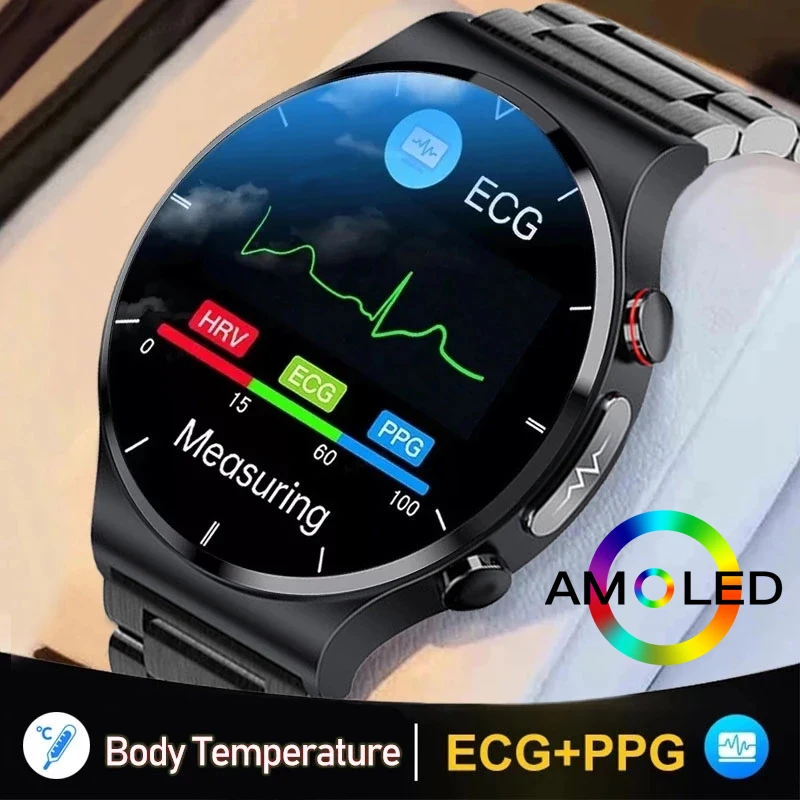 

2023 ECG+PPG Health Smart Watches Men Heart Rate Blood Pressure Fitness Tracker IP68 Waterproof Smartwatch For Android ios Phone