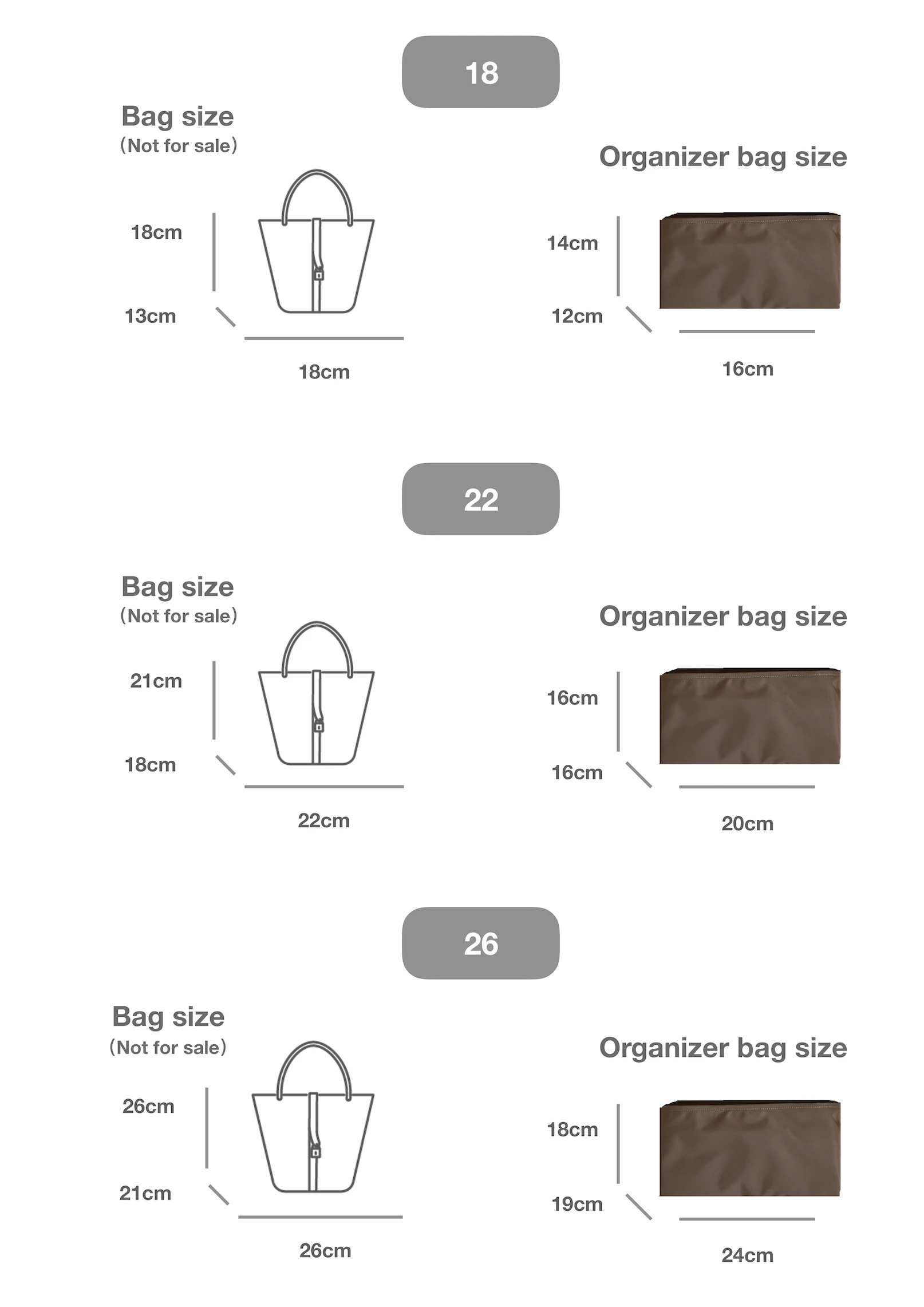 Description Picture 5 of itemROBEE For H picotin Organizer Insert 18 22 26 Waterproof Design quick-drying fabric Premium nylon Fits handbag innerbag
