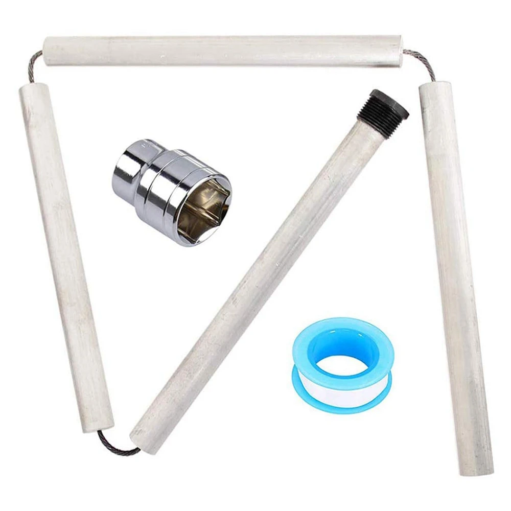 

RV Water Heater Magnesium- Flexible Anode Rod 3/4 NPT Threaded Belt Hex Sleeve Tool Water Heater Anode Magnesium- Rod