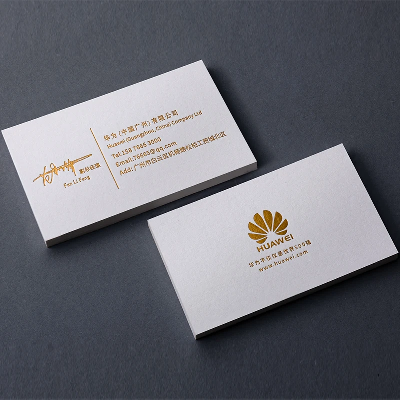 Custom Black Business Cards Luxury Gold Foil Stamping 500gsm