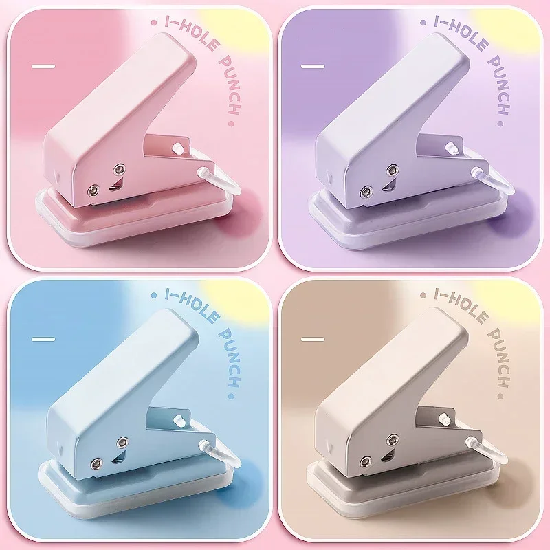 Mini Hole Punch 1 Hole Cute Paper Punch Portable Round Puncher Paper Cutter