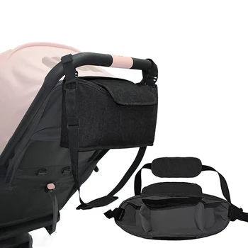 Borsa portaoggetti per passeggino, multifunzionale, grande capacità, borsa a tracolla alla moda per mamma
