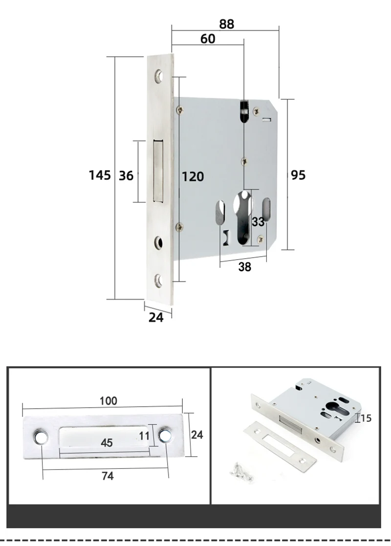 Fechadura da porta fechadura do núcleo passagem