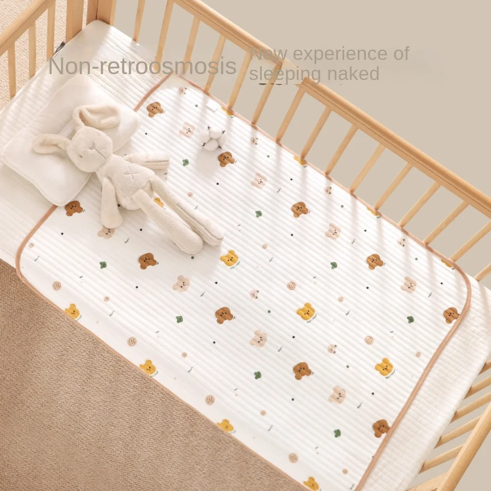 Tappetino impermeabile Tappetino per pannolini per neonati Fasciatoio per bambini in puro cotone Copertine per fasciatoio per pannolini per bambini Fasciatoio traspirante da viaggio - immagine 2