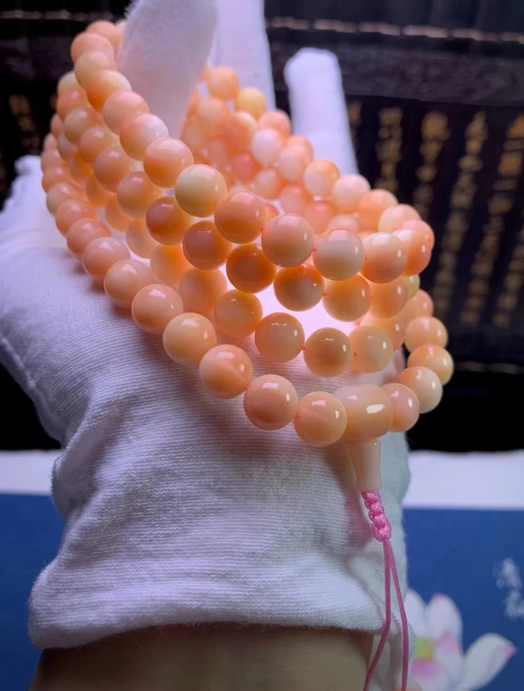 

Четки из бисера 8 мм, натуральные морские красные цвета, ракушки, мала, розовая улитка, органические драгоценные камни, украшение, 108 бусин, талисман