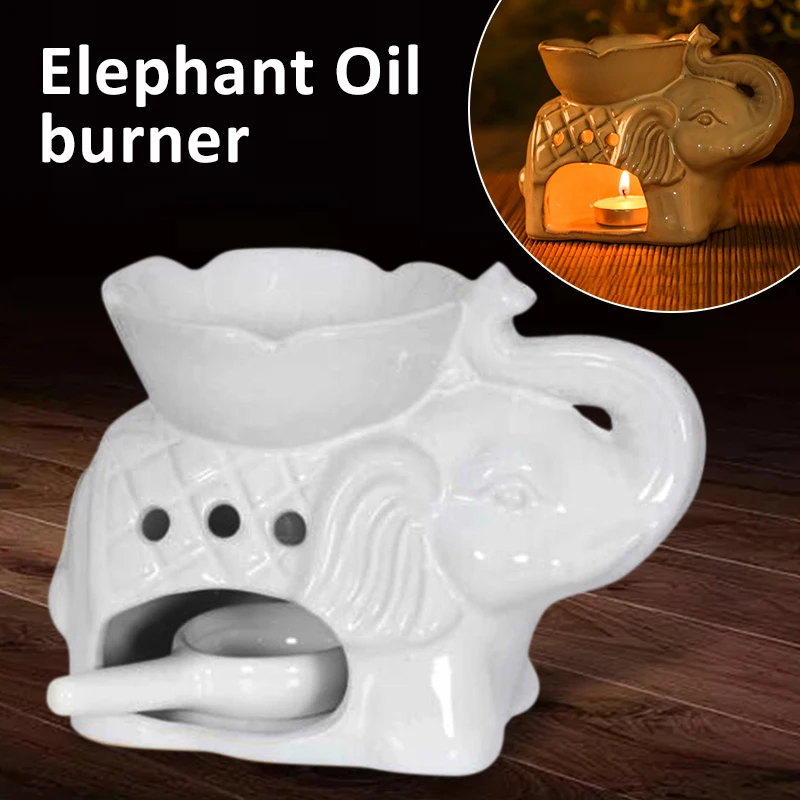 코끼리 오일 버너 왁스 따뜻한 오일 왁스 녹아 향기 세라믹 Tealight 홀더