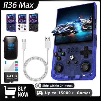 AISLPC R36Max Console di gioco Schermo IPS da 4 pollici Sistema Linux Lettore video tascabile portatile Console di gioco portatile retrò Regalo per bambini 1
