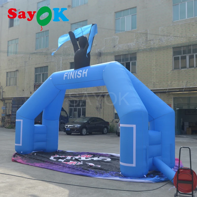 

SAYOK Giant Inflatable Goal Arch Giant Inflatable Arch Double Sides Archway with Start Finish for Event Sport Games Party Decor