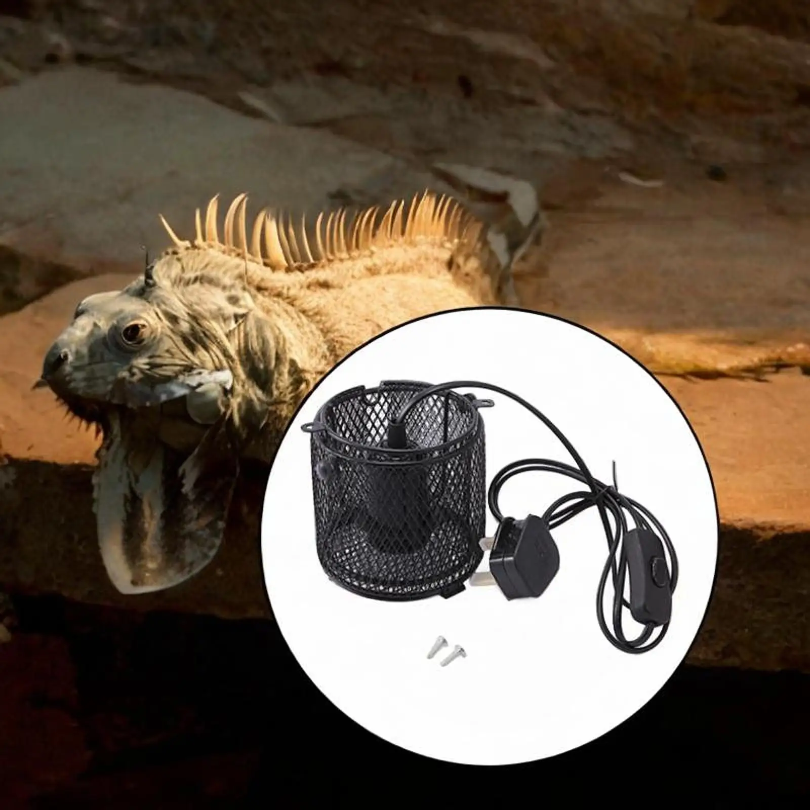 Retractable Reptile Heat Lamp Holder 200W Reptile Accessories for Amphibian