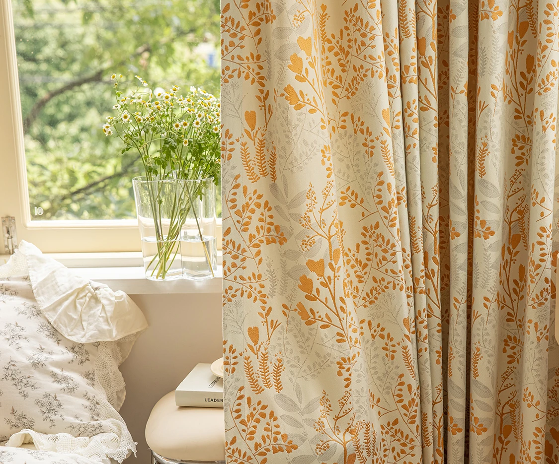 orange Amerikanischen vorhang warme - pastoralen leinen bay baumwolle AliExpress und retro vorhang jacquard fenster schlafzimmer stil farbe literarischen