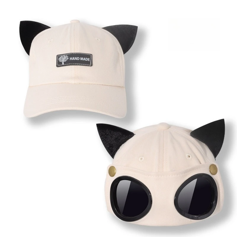 Men's Stylish Aviator Hat with Sunglasses and Versatile Baseball Cap