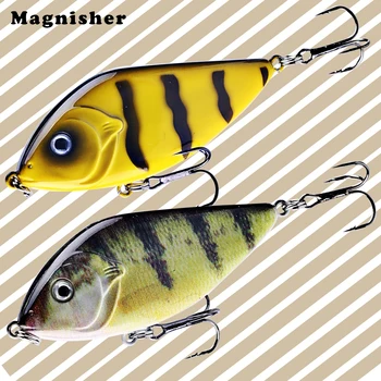 Magnisher Small Size Slider Jerkbait 7cm 14.5g Slow Sinking Rattle Lure Fishing Jerk Hard Bait Pike Lures Wobbler Jerkbait Musky 1