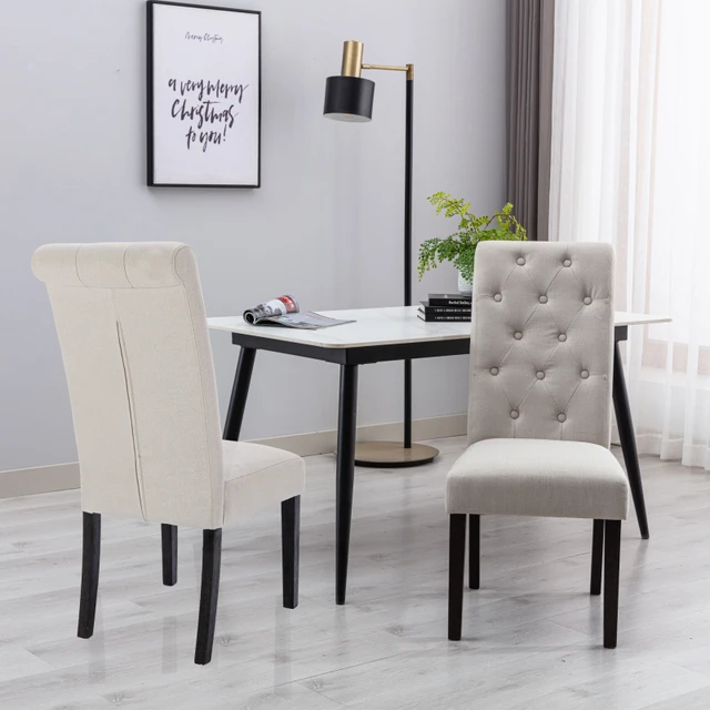 High Back Fabric Dining Room Chairs