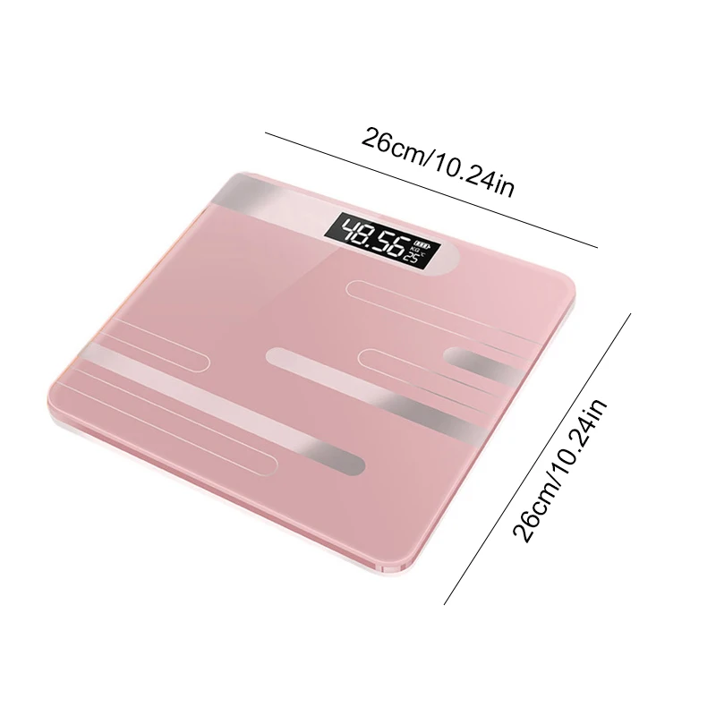 Smart Weight Scale Supporting 18 Languages, Metal Electrode, Fashionable  Advanced Sensor, 26 Body Metrics, 4mm Toughened Glass, Abs, High-definition  Backlit Lcd Display, 2 Pcs Aa Batteries, Weigh Range 0.2kg-180kg