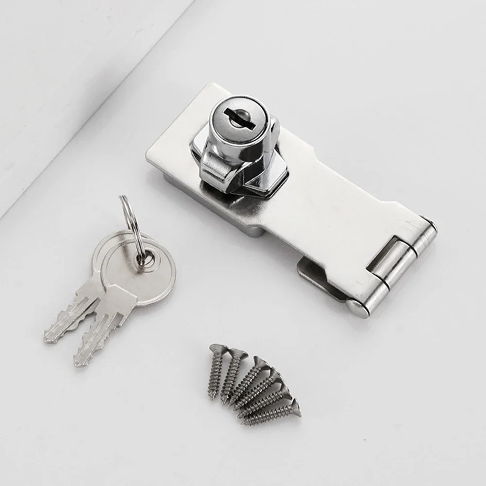 

Key-operated Latch Cabinet Door Drawer Window Box Locker Stainless Steel Security Furniture Lock Anti-theft Hasp Lock Hardware
