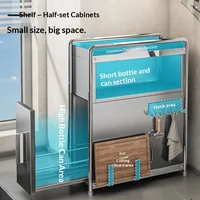 Narrow Pullout Multi Tier Spice Rack Drawer Organizer Kitchen Island Cart Space Saving Salt Pepper Jar Storage Tea Trolley 2