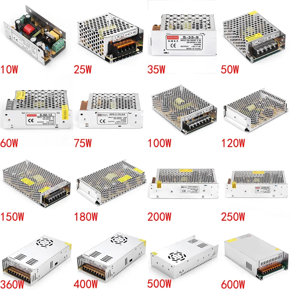 5V 12V 24V 36V 48V Power Supply SMPS 5 12 24 36 V AC-DC 100-240V TO 5V 12V 24V 36V 48V 1A 2A 3A 5A 10A 20A 30A 50A Power Supply