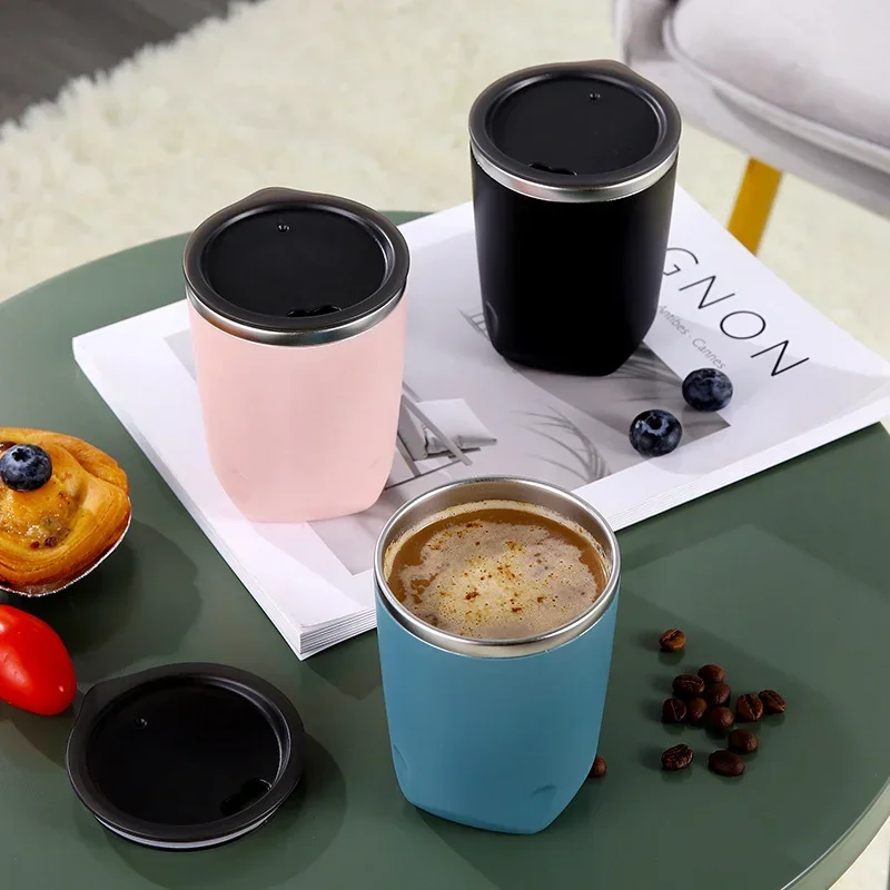 300ML Cafe Thermal Cup Stainless Steel Coffee Mug Leak-Proof Thermal Mug Insulated Water Bottle Milk Tea Cold Cup Drinkware 1