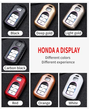 Cover chiate/telecomando per Honda Civic Accord CR-V CRV Fit City Odyssey XR-V Pilot Shell Bag accessori Auto - Custodia per chiave Auto a distanza in fibra di carbonio per Honda Civic Accord CR