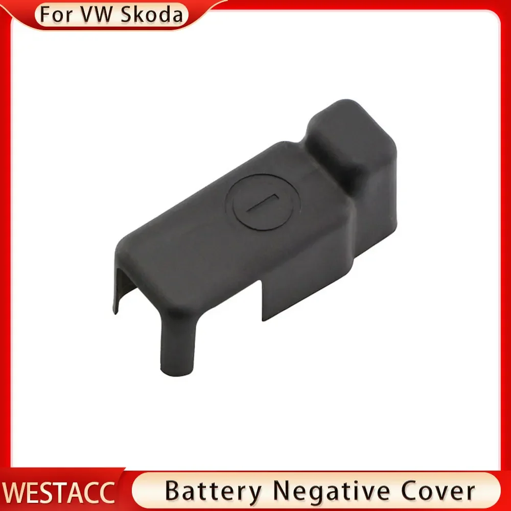 ABS Car Battery Negative Power Cover for Volkswagen VW Polo Jetta for Skoda Fabia Rapid Battery Protection Covers Accessories car battery protector cover