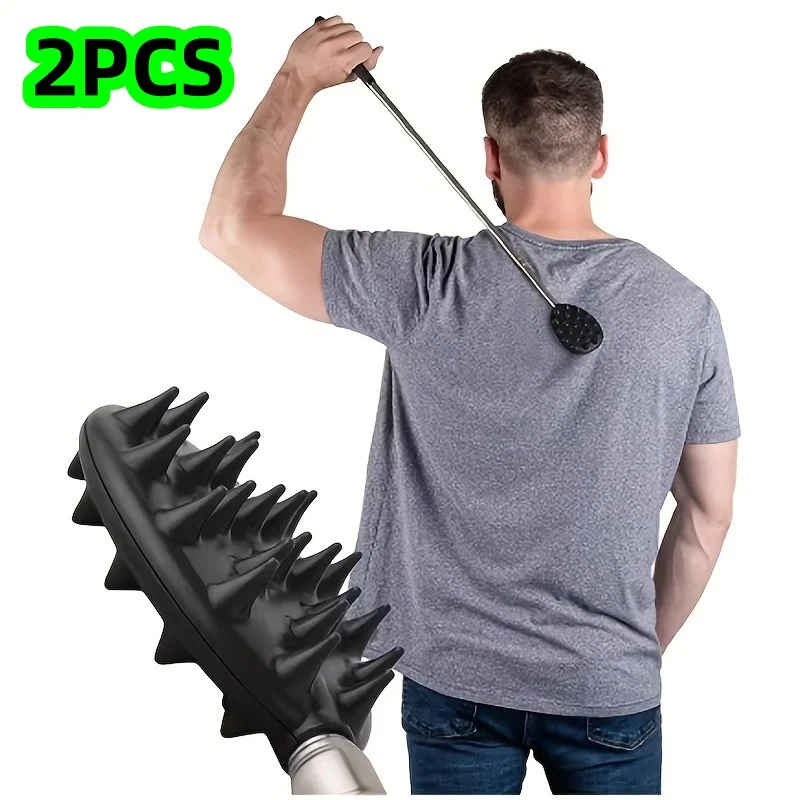 2er-Pack Rückenkratzer in Kaktusform, doppelseitig, ausziehbar, für Kinder und Erwachsene, kein Hilferuf nötig, Rückenkratzer zur Linderung von Juckreiz