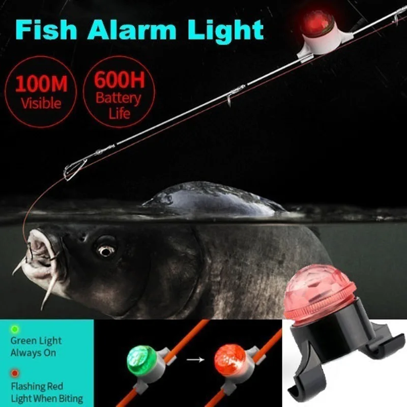 Alarme LED FLYSAND avec détection automatique pour pêche nocturne à la carpe - Accessoire avec batterie