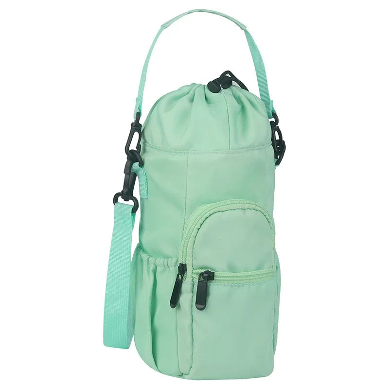 Water Bottle Bag Portable Pouch with Shoulder Strap Water Bottle Holder Phone Pocket Water Hiking Travel Bottle Kettle Carrier 2