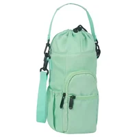 Water Bottle Bag Portable Pouch with Shoulder Strap Water Bottle Holder Phone Pocket Water Hiking Travel Bottle Kettle Carrier 2