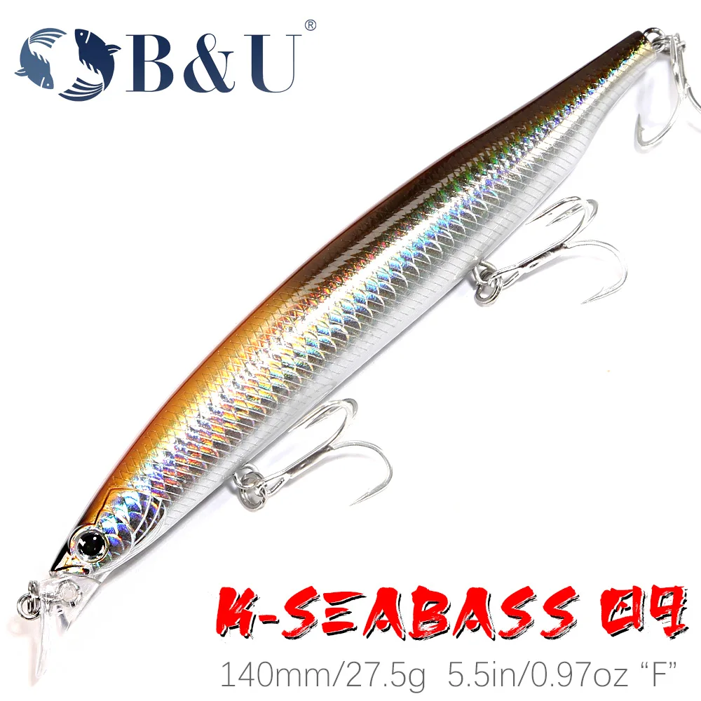 Enhanced Floating Minnow Fishing Lures for Saltwater and Freshwater - Long Casting Sea Jerkbait Artificial Bait