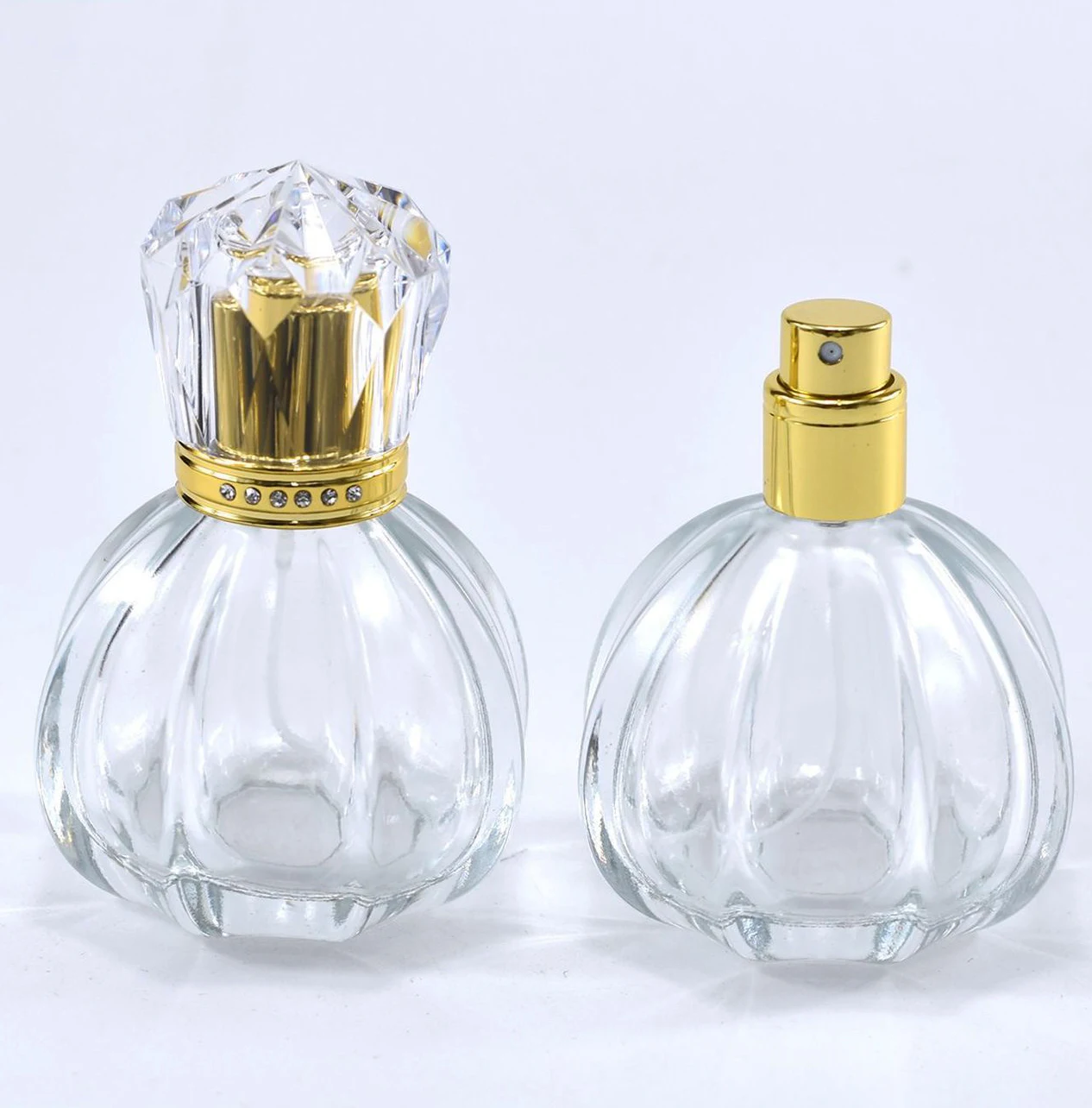 

50ml Portable Refillable Spray Perfume Clear Glass Empty Bottle for Travel Large Cosmetic Fine Mist Atomizer