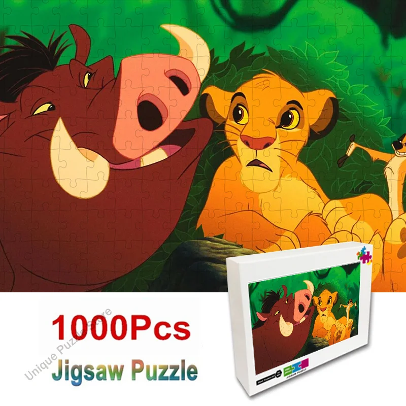 Disney Anime The Lion King 35/300/500/1000Pcs Diy Puzzle for Adults Gift Personalized Gift Toys with Box Jigsaw Puzzle bandai japanese anime naruto jigsaw puzzle 300 500 1000pieces puzzle diy puzzle for adults gift personalized christmas gift toys