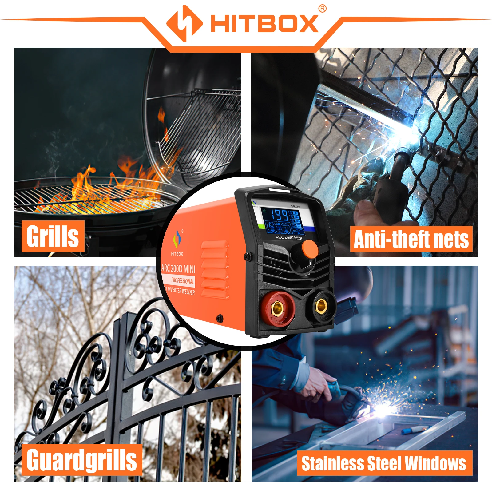 HITBOX 2 IN 1 ARC Tig Welding Machine, 220V 140A Stick Welder with Synergic Control, Mini Welder with LCD Digital Display 5