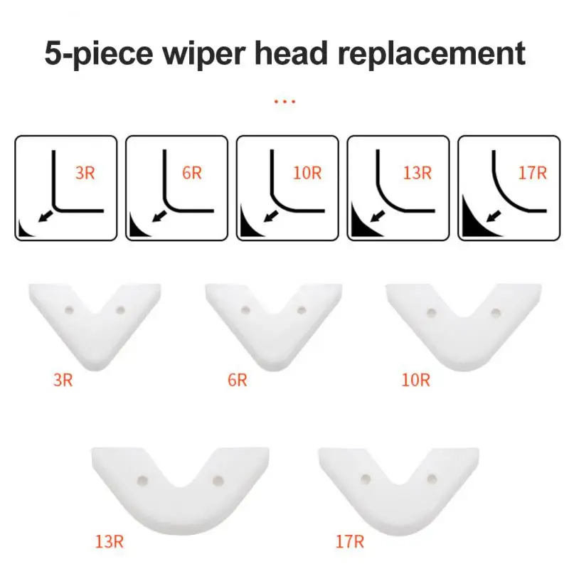 5in1 Silicone Scraper Glue Remover Knife Angle Beauty Crevice Spatula Tool Grout Scraper Kit Multifunction Coner Caulking Tool