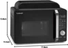 Countertop AMW-60 3-in-1 Microwave Airfryer Oven, Black，Microwave Functions: Preset Microwave Options, 11 Power Levels (0-10) 6