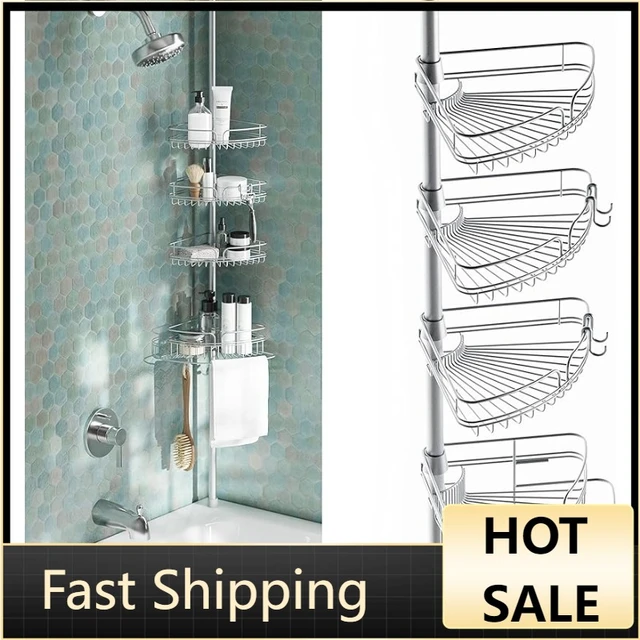 Tension Pole Shower Caddy Stainless Steel - Zenna Home