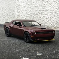 1:24 Dodge Challenger SRT Alloy Sports Car Model Diecasts Metal Toy Vehicles Car Model High Simulation Collection Kids Toy Gift 1