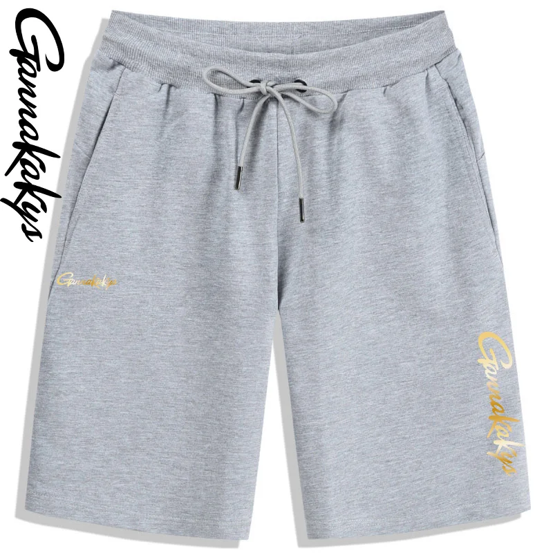 Summer Men's Fishing Pants Hiking Sports Drawstring Breathable Solid Color Shorts Fitness Breathable Running Travel Shorts