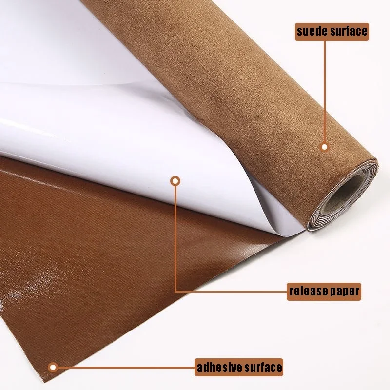 Self Adhesive Suede Fabric Sticky Alcatara Leather Cloth Patch Sticker for DIY Sofa Table Chair Bag Shoes Bed Automotive Interior