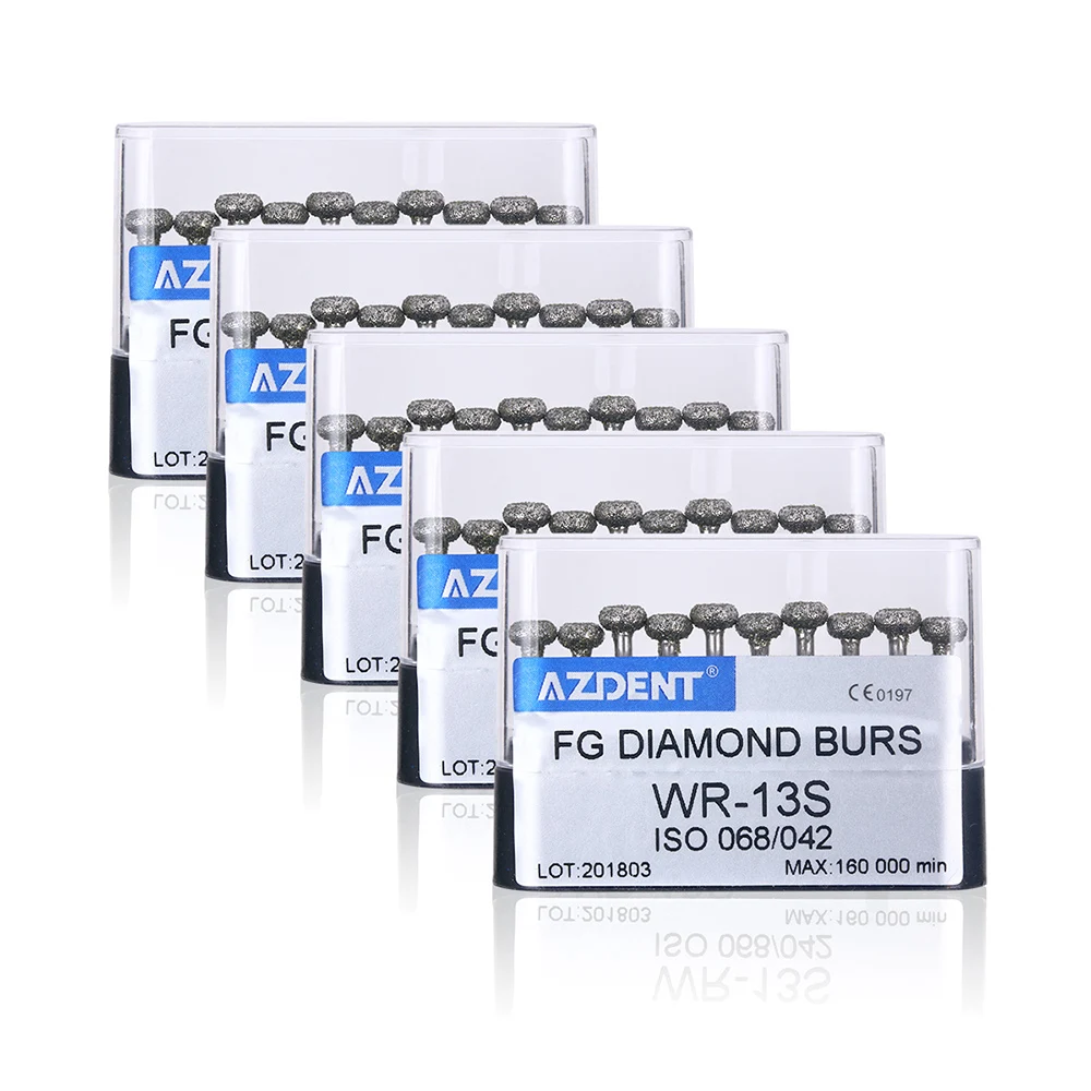 AZDENT 10 Stück/Packung Zahnärztliche Hochgeschwindigkeits-Diamantbohrer WR-13S Kreisförmige Diamantbohrer zum Polieren von Backenzähnen Meso-okklusal – Detail 9