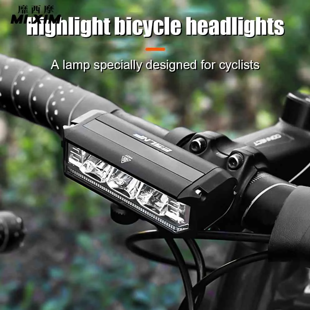 Bike Headlight Bright LED Night Riding Safety Warning Light USB
