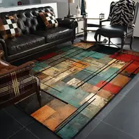 Abstract Geometric Large Rugs for Living Room Nordic Retro Room Decoration Home Mats Non-slip Washable Bedroom Cloakroom Carpet 1