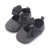 Infant Girl Shoes Bling Rhinestone Newborn Footwear Toddler Cute Bows Princess Flats for 1 Year Christian Baby Item Shower Gifts 6