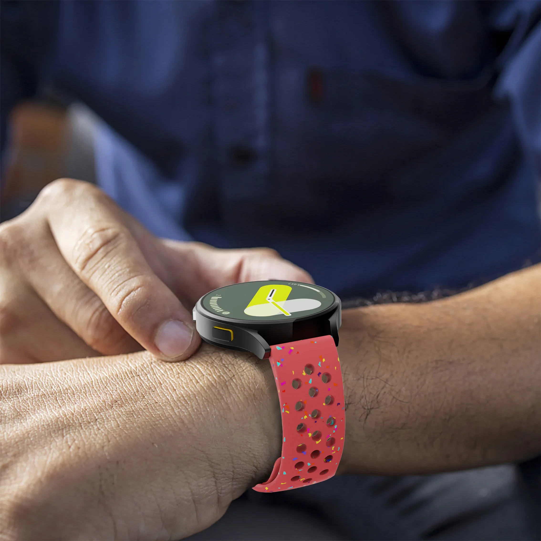 Silicone Sport Strap - 22mm Smart Watch Band Accessory