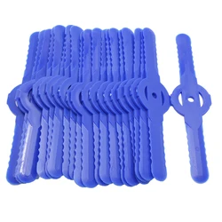 20-Pack Plastic Blades for Electric Lawn Mower and Garden Trimmer (Blue-20pcs)